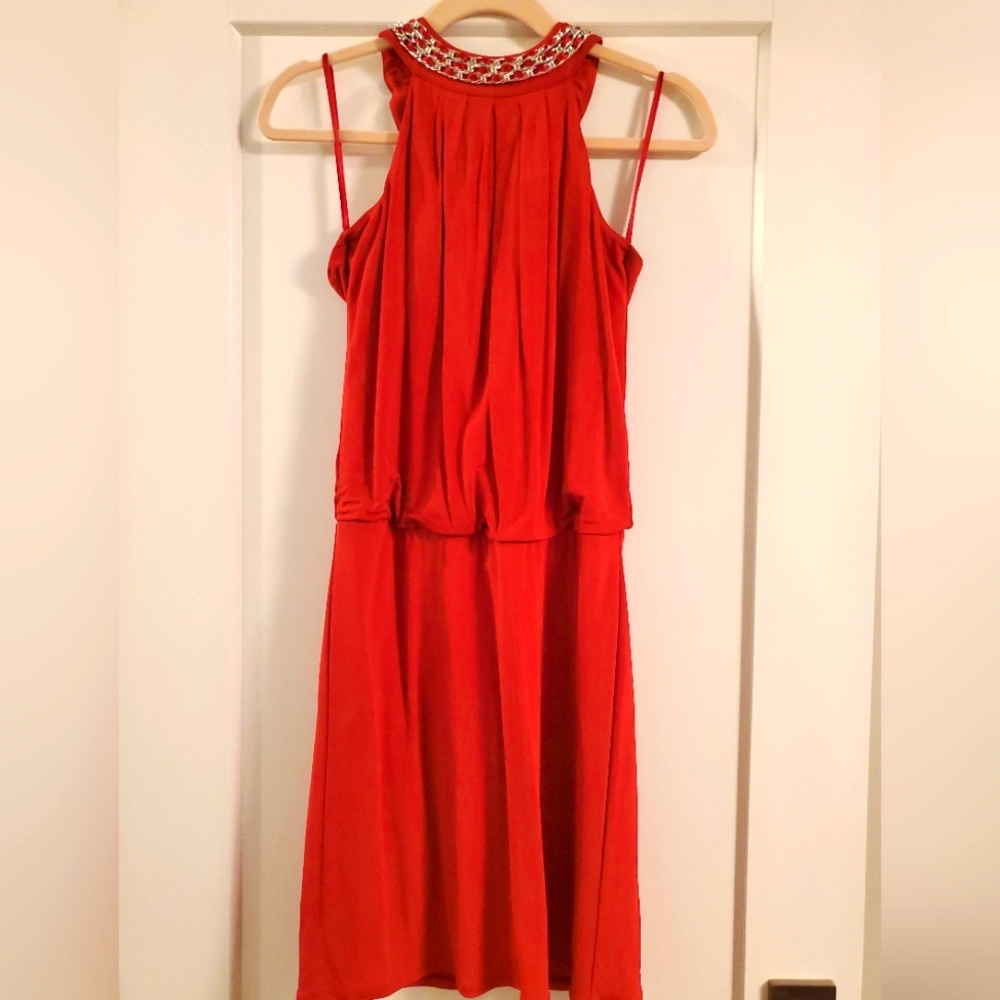 EEUC White House Black Market Red Dinner or Cocktail Dress, Size XS